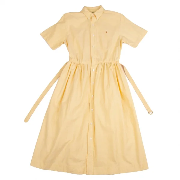 ラルフローレンRalph Lauren ポニーワンポイント刺繍オックスフォード半袖シャツワンピース オレンジ11 K-110001_002