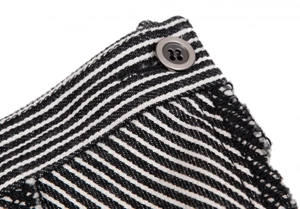 トリココムデギャルソンtricot COMME des GARCONSコットンボーダーインサイドアウトスカート 黒白M K-110021_007