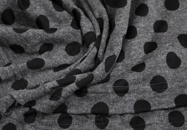 ジュンヤワタナベ コムデギャルソンJUNYA WATANABE COMME des GARCONS バックサークルカッティングドットノースリーブカットソー グレー黒S K-110030_013