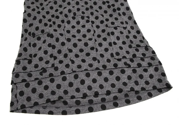 ジュンヤワタナベ コムデギャルソンJUNYA WATANABE COMME des GARCONS バックサークルカッティングドットノースリーブカットソー グレー黒S K-110030_006