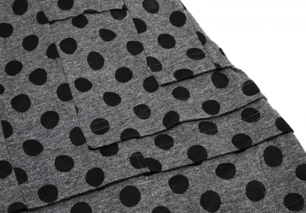 ジュンヤワタナベ コムデギャルソンJUNYA WATANABE COMME des GARCONS バックサークルカッティングドットノースリーブカットソー グレー黒S K-110030_007