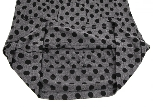 ジュンヤワタナベ コムデギャルソンJUNYA WATANABE COMME des GARCONS バックサークルカッティングドットノースリーブカットソー グレー黒S K-110030_009