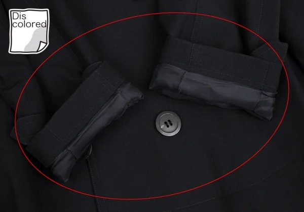 ジュンヤワタナベ コムデギャルソンJUNYA WATANABE COMME des GARCONS ウールギャバスクエアネックロングジャケット 紺S K-110034_010