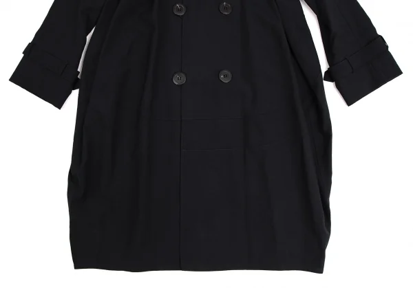 ジュンヤワタナベ コムデギャルソンJUNYA WATANABE COMME des GARCONS ウールギャバスクエアネックロングジャケット 紺S K-110034_011