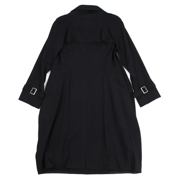 ジュンヤワタナベ コムデギャルソンJUNYA WATANABE COMME des GARCONS ウールギャバスクエアネックロングジャケット 紺S K-110034_014