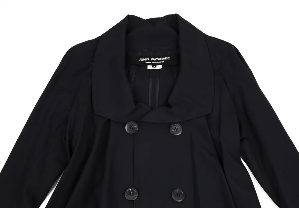 ジュンヤワタナベ コムデギャルソンJUNYA WATANABE COMME des GARCONS ウールギャバスクエアネックロングジャケット 紺S K-110034_003