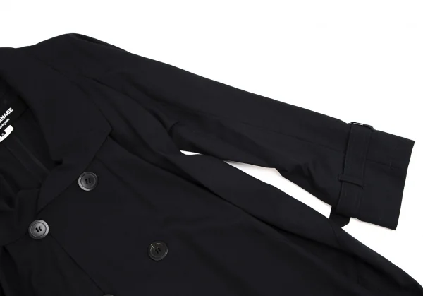 ジュンヤワタナベ コムデギャルソンJUNYA WATANABE COMME des GARCONS ウールギャバスクエアネックロングジャケット 紺S K-110034_007