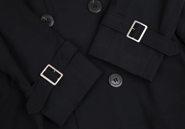 ジュンヤワタナベ コムデギャルソンJUNYA WATANABE COMME des GARCONS ウールギャバスクエアネックロングジャケット 紺S K-110034_008