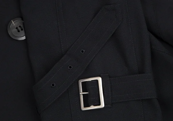 ジュンヤワタナベ コムデギャルソンJUNYA WATANABE COMME des GARCONS ウールギャバスクエアネックロングジャケット 紺S K-110034_009