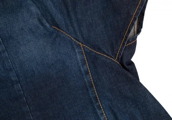 ジュンヤワタナベ コムデギャルソンJUNYA WATANABE COMME des GARCONS denim リボンデザイン半袖プルオーバートップス インディゴS K-110035_011