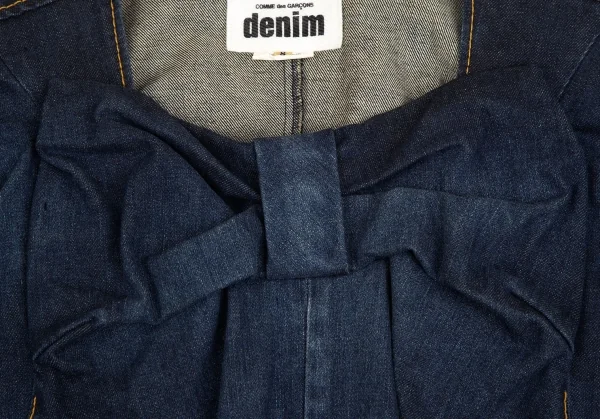 ジュンヤワタナベ コムデギャルソンJUNYA WATANABE COMME des GARCONS denim リボンデザイン半袖プルオーバートップス インディゴS K-110035_004