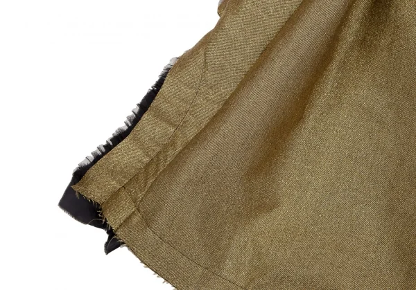 コムデギャルソンCOMME des GARCONS フリルカッティング中綿ボリュームグリッタースカート ゴールド黒S K-110036_017