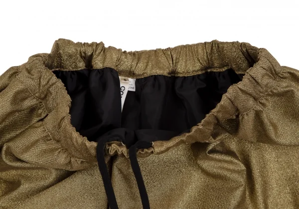 コムデギャルソンCOMME des GARCONS フリルカッティング中綿ボリュームグリッタースカート ゴールド黒S K-110036_004
