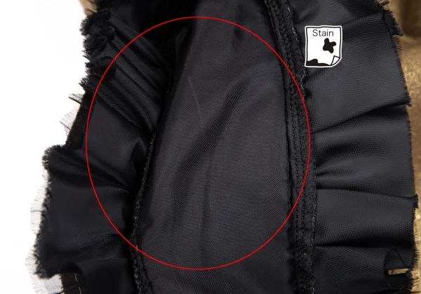 コムデギャルソンCOMME des GARCONS フリルカッティング中綿ボリュームグリッタースカート ゴールド黒S K-110036_009