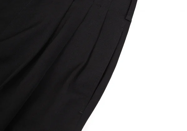 ヨウジヤマモト ノアールYohji Yamamoto NOIR ウールギャバシンチバックワイドパンツ 黒2 K-110066_005