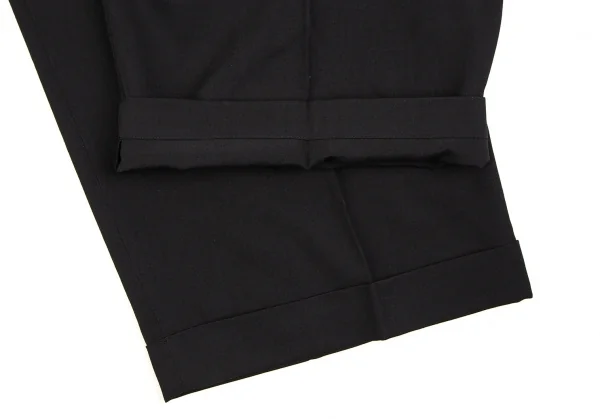 ヨウジヤマモト ノアールYohji Yamamoto NOIR ウールギャバシンチバックワイドパンツ 黒2 K-110066_007