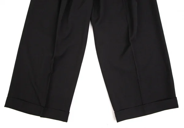 ヨウジヤマモト ノアールYohji Yamamoto NOIR ウールギャバピークドラペルダブルセットアップスーツ 黒2 K-110067_015
