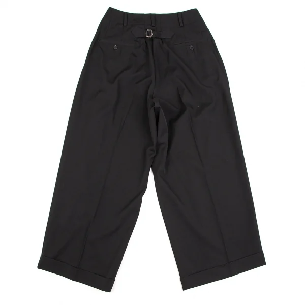 ヨウジヤマモト ノアールYohji Yamamoto NOIR ウールギャバピークドラペルダブルセットアップスーツ 黒2 K-110067_017