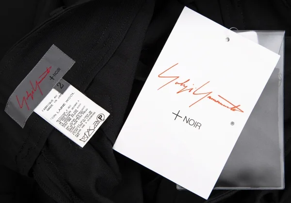 ヨウジヤマモト ノアールYohji Yamamoto NOIR ウールギャバピークドラペルダブルセットアップスーツ 黒2 K-110067_019