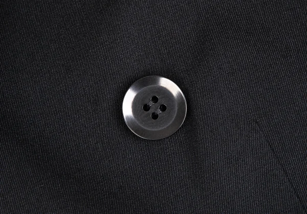 ヨウジヤマモト ノアールYohji Yamamoto NOIR ウールギャバピークドラペルダブルセットアップスーツ 黒2 K-110067_005