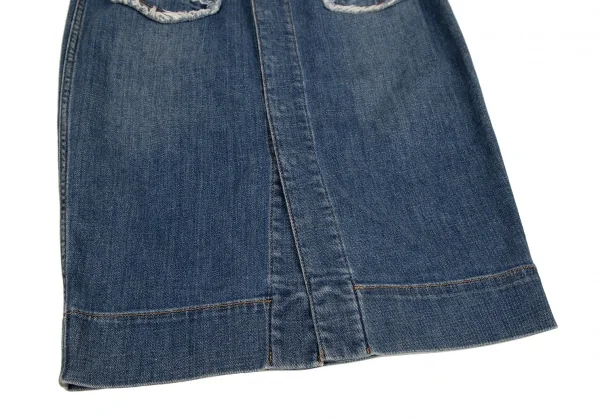 ソニアリキエルSONIA RYKIEL スナップボタン開き切替デザインデニムスカート インディゴ36 K-110138_006