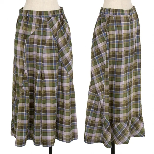 ネネットNe-net 製品洗いカーブ切替チェックスカート マルチ2 K-110145_001