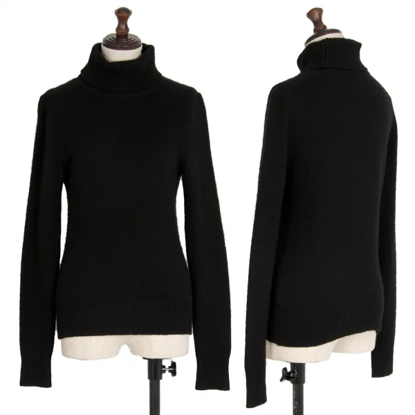 ラルフローレンRALPH LAUREN カシミヤウールタートルネックニットセーター 黒M K-110155_001