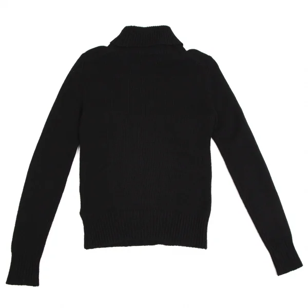 ラルフローレンRALPH LAUREN カシミヤウールタートルネックニットセーター 黒M K-110155_010
