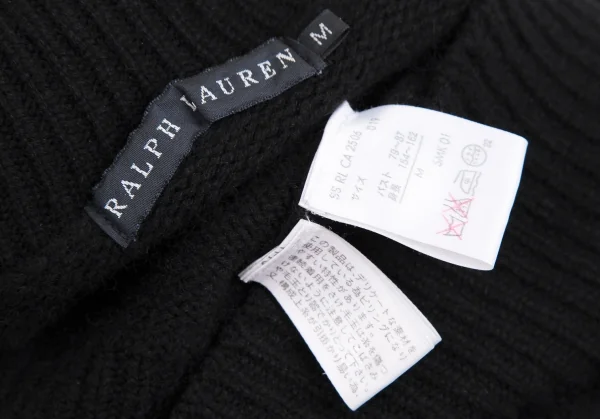 ラルフローレンRALPH LAUREN カシミヤウールタートルネックニットセーター 黒M K-110155_012