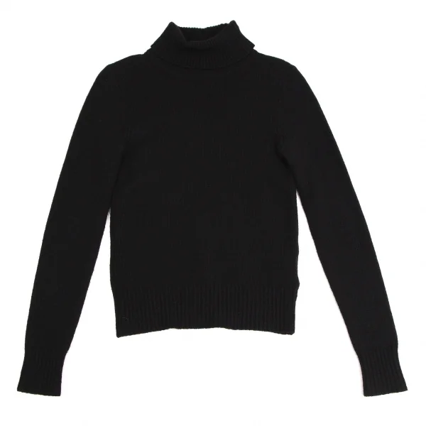 ラルフローレンRALPH LAUREN カシミヤウールタートルネックニットセーター 黒M K-110155_002
