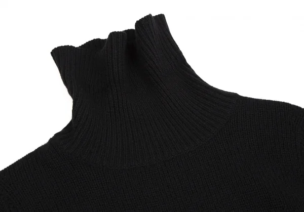 ラルフローレンRALPH LAUREN カシミヤウールタートルネックニットセーター 黒M K-110155_005