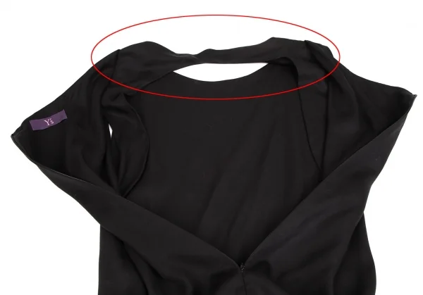 タケシコウサカバイ ワイズ ピンクレーベルTAKESHI KOSAKA by Y's Pink Label テンセルノースリーブワンピース 黒1 K-110193_012