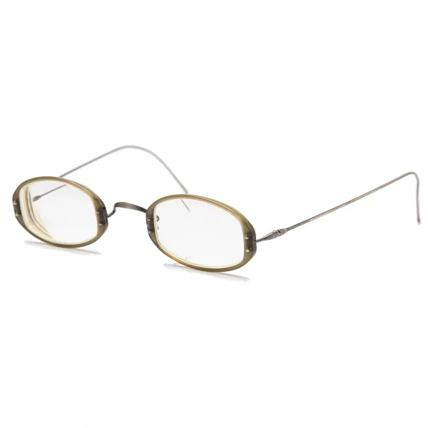 ルノアLunor メタルコンビフレームメガネ カーキガンメタ K-110197_001