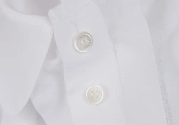 ジュンヤワタナベ コムデギャルソンJUNYA WATANABE COMME des GARCONS リネンピンタックラウンドカラー半袖ブラウス 白SS K-110206_004