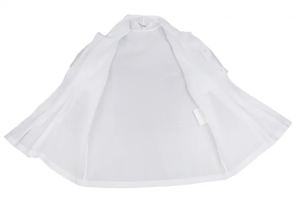 ジュンヤワタナベ コムデギャルソンJUNYA WATANABE COMME des GARCONS リネンピンタックラウンドカラー半袖ブラウス 白SS K-110206_009