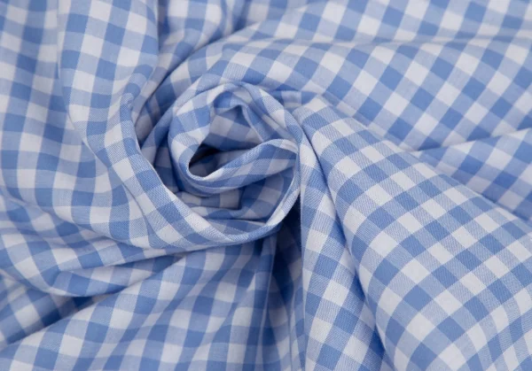 コムデギャルソンCOMME des GARCONS ギャザーフリル装飾ギンガムチェックシャツ 白水色S位 K-110219_017