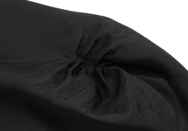 コムデギャルソンCOMME des GARCONS キュプラギャザー切替半袖ジャケット 黒S位 K-110222_007