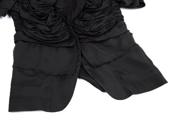 コムデギャルソンCOMME des GARCONS キュプラギャザー切替半袖ジャケット 黒S位 K-110222_008