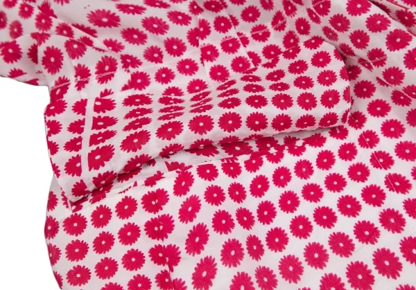 コムデギャルソンCOMME des GARCONS キュプラフラワー総柄プリントジャケット 白ピンクS位 K-110224_011