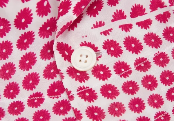 コムデギャルソンCOMME des GARCONS キュプラフラワー総柄プリントジャケット 白ピンクS位 K-110224_005