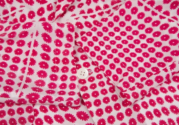 コムデギャルソンCOMME des GARCONS キュプラフラワー総柄プリントジャケット 白ピンクS位 K-110224_007