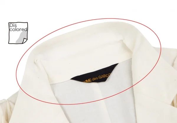 コムデギャルソンCOMME des GARCONS カモフラテープ貼り付けシーチングギャザージャケット 生成りS位 K-110225_005