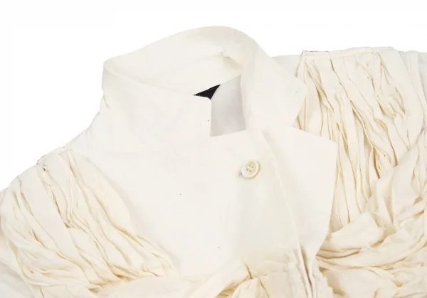 コムデギャルソンCOMME des GARCONS カモフラテープ貼り付けシーチングギャザージャケット 生成りS位 K-110225_006