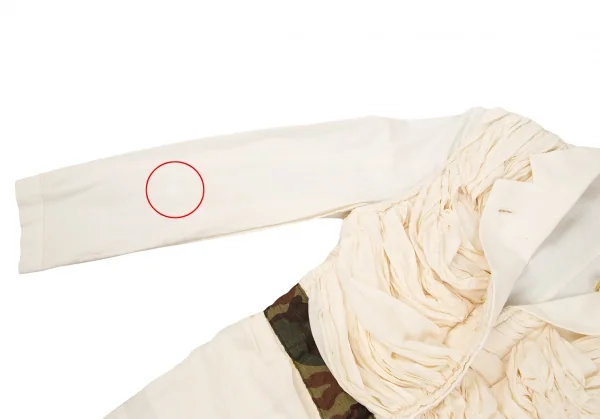 コムデギャルソンCOMME des GARCONS カモフラテープ貼り付けシーチングギャザージャケット 生成りS位 K-110225_007