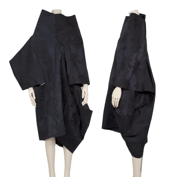 コムデギャルソンCOMME des GARCONS フラワージャガードカッティングデザイン変形ワンピース