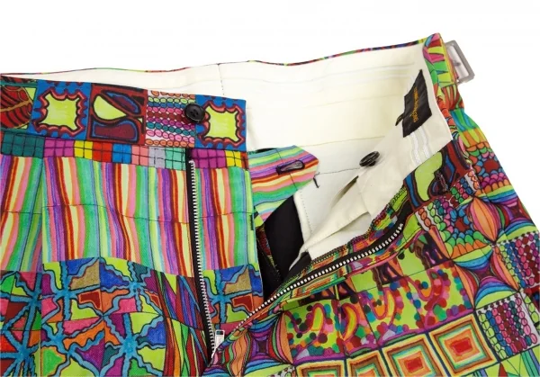 コムデギャルソンCOMME des GARCONS サイケデリックプリントラップスカート付きハーフパンツ マルチS K-110237_010
