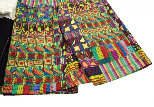 コムデギャルソンCOMME des GARCONS サイケデリックプリントラップスカート付きハーフパンツ マルチS K-110237_013