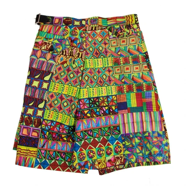 コムデギャルソンCOMME des GARCONS サイケデリックプリントラップスカート付きハーフパンツ マルチS K-110237_015