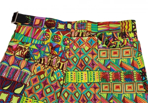 コムデギャルソンCOMME des GARCONS サイケデリックプリントラップスカート付きハーフパンツ マルチS K-110237_016