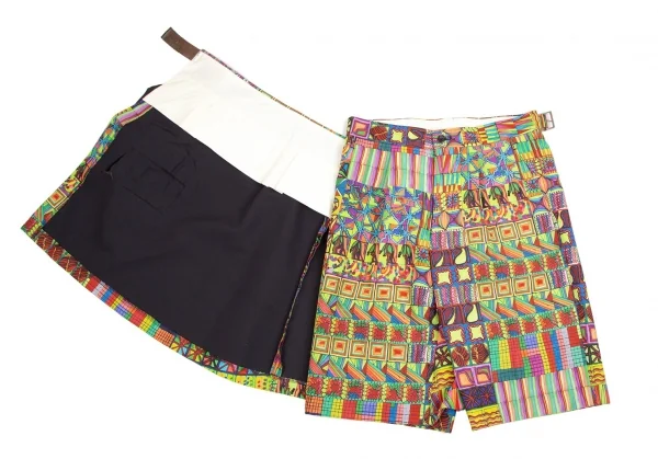 コムデギャルソンCOMME des GARCONS サイケデリックプリントラップスカート付きハーフパンツ マルチS K-110237_007